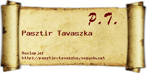 Pasztir Tavaszka névjegykártya